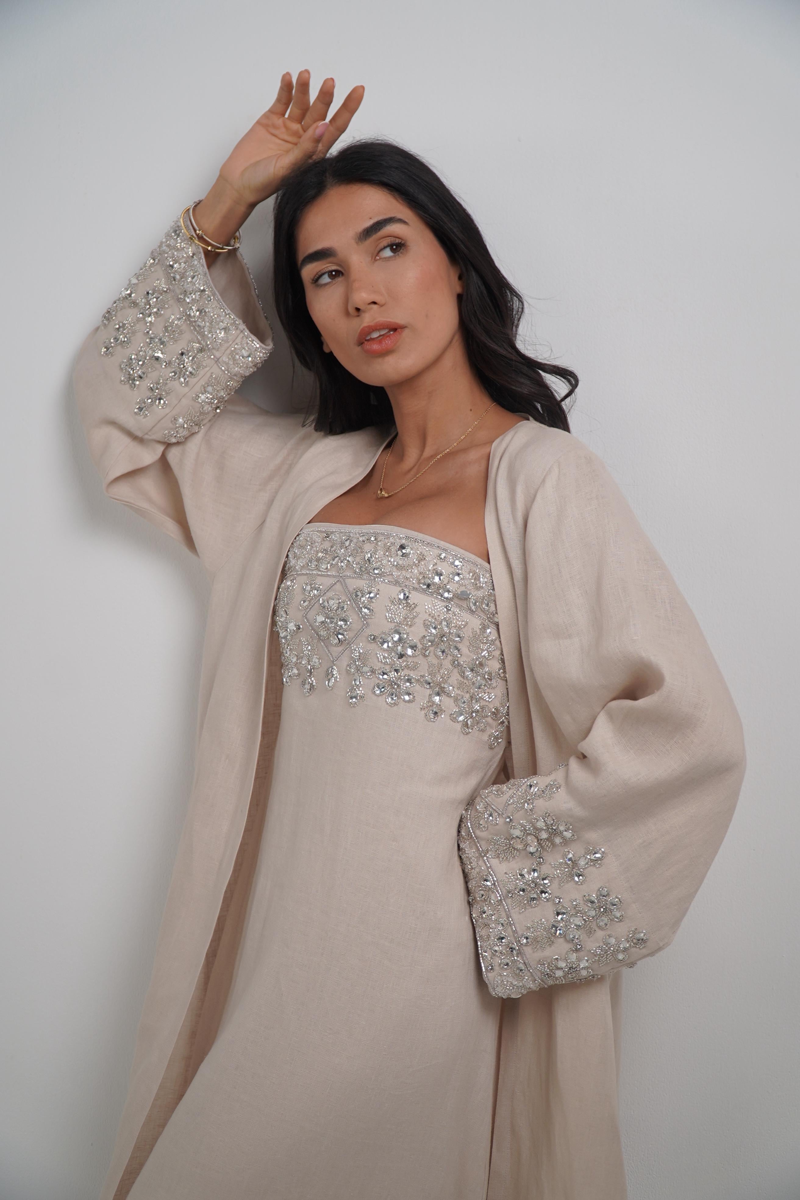 LINEN EMBROIDERED SET - NORMAL LENGTH